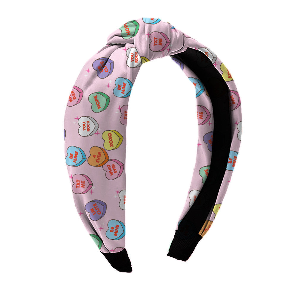 Top Trenz Hearts Printed Knot Headbands Accessory For All Accessories|Holiday