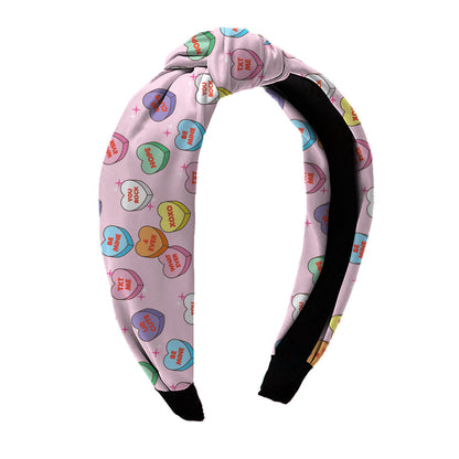 Top Trenz Hearts Printed Knot Headbands Accessory For All Accessories|Holiday