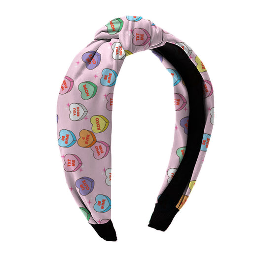 Top Trenz Hearts Printed Knot Headbands Accessory For All Accessories|Holiday