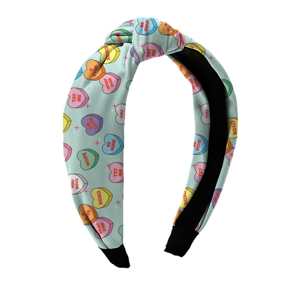 Top Trenz Hearts Printed Knot Headbands Accessory For All Accessories|Holiday