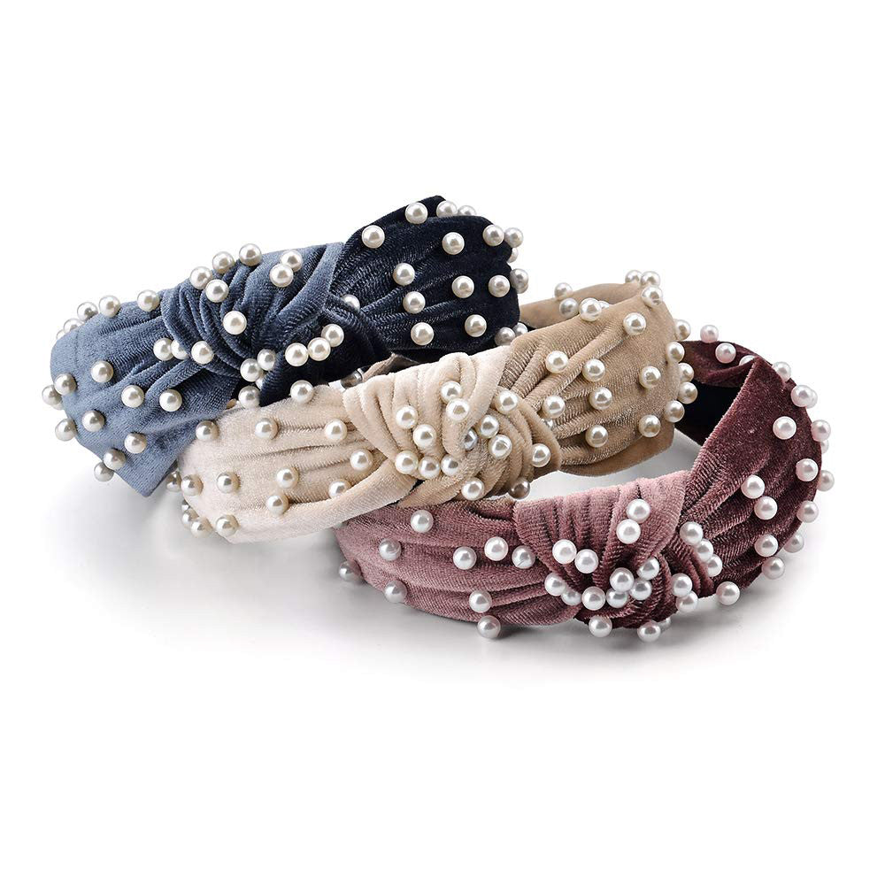 Top Trenz Pearl Headbands W/ Knots - Hair Accessories - Top Trenz Accessories
