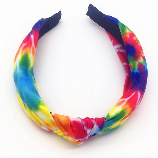 Top Trenz Primary Tie-Dye Knot Headbands Accessories