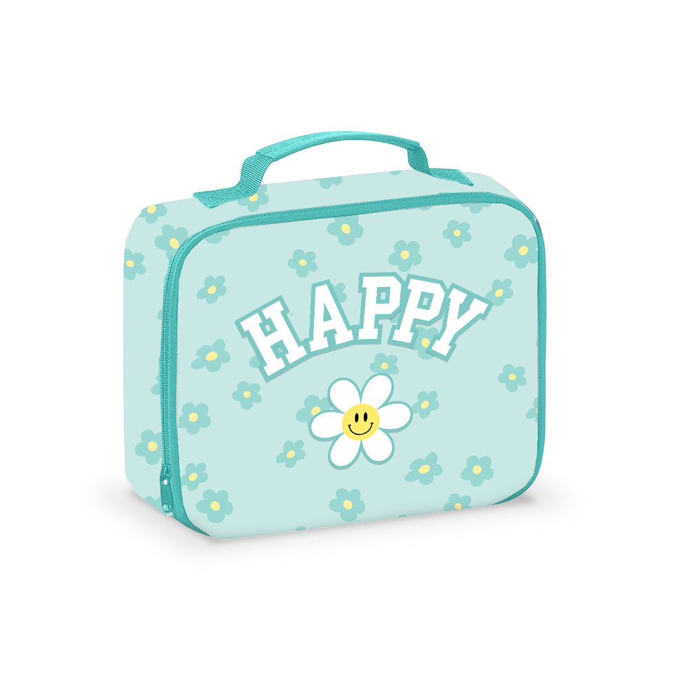 Top Trenz Canvas Patch Printed Lunch Box For Camp And School Bags