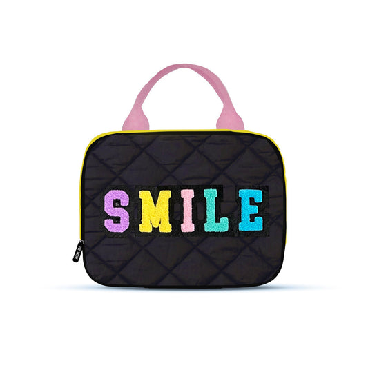 Top Trenz Best Selling Black Printed Puffer Insulated Lunch Bag Bags
