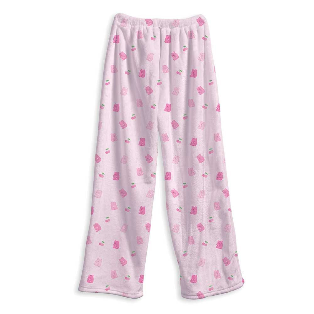Top Trenz Gummy bear Fuzzy Lounge Pants  – Soft Cozy Pajama Bottoms Apparel|Holiday