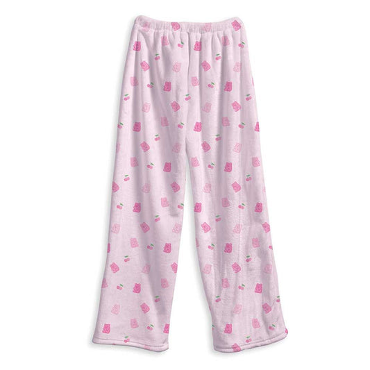 Top Trenz Gummy bear Fuzzy Lounge Pants  – Soft Cozy Pajama Bottoms Apparel|Holiday
