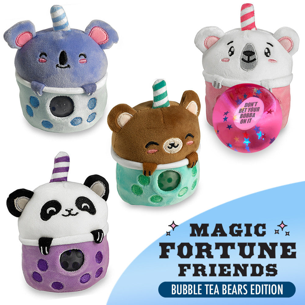 Top Trenz Sweet Bubble Tea Bear Plush Squishy Water Toy Toys|Plush