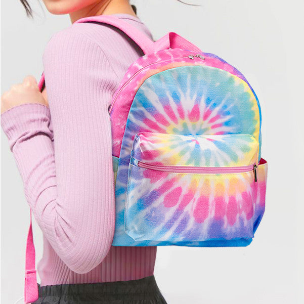 Top Trenz Canvas Mini Backpack Pastel Delight Tie-Dye - Top Trenz Bags