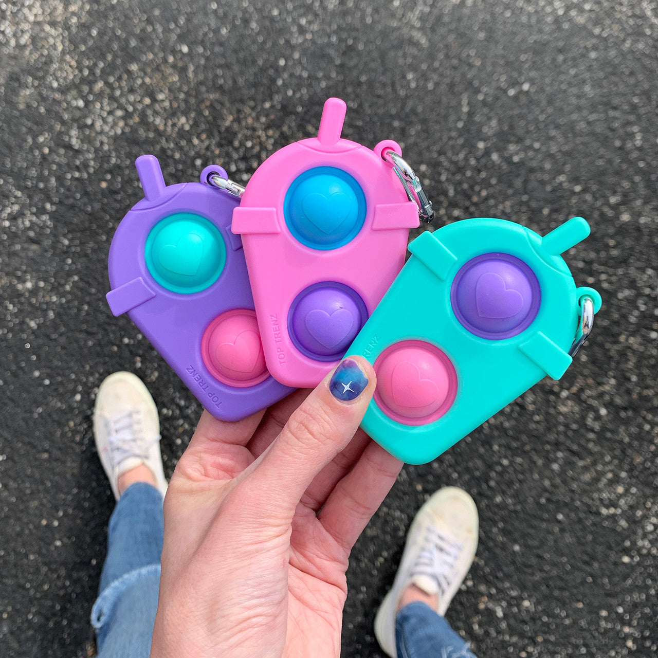 Top Trenz Shop Sensory Pop - Frap Keyrings Ultimate Fidget Fun for Kids Toys