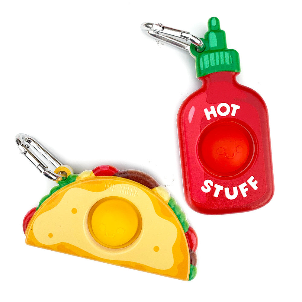 Top Trenz OMG Mega Pop Best Friend Keychains  - Taco & Hot Sauce Toys
