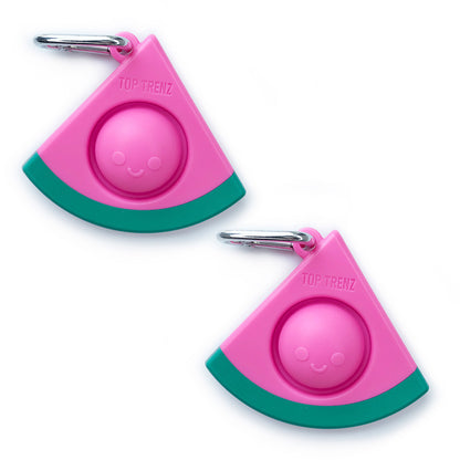 Top Trenz Watermelon Mega Pop Keychain Fidget Toy - Portable Stress Relief Toys