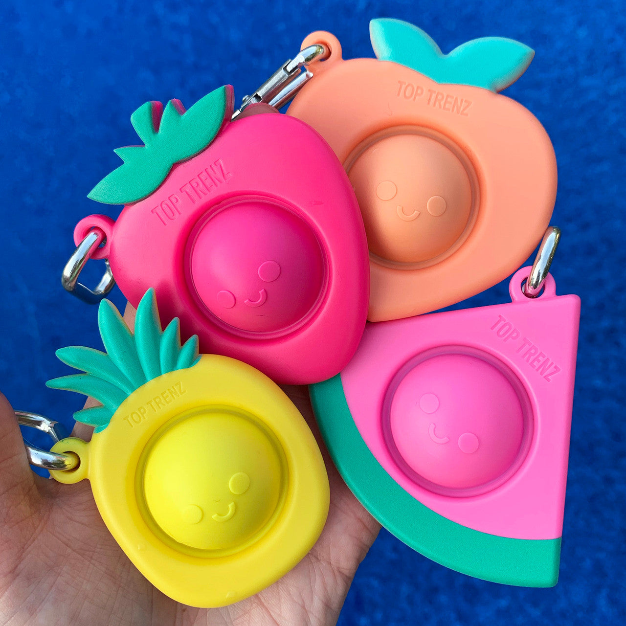 Top Trenz Watermelon Mega Pop Keychain Fidget Toy - Portable Stress Relief Toys