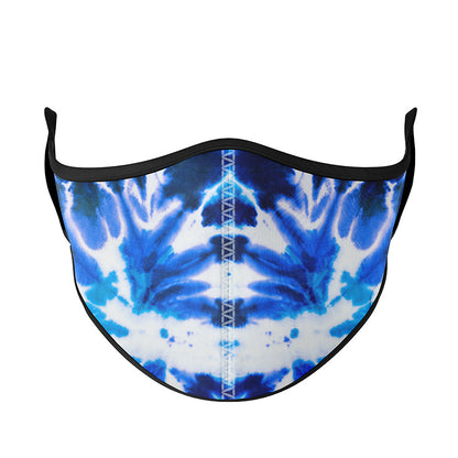 Top Trenz Super Cute Blue Tie-Dye Printed Cloth Face Masks Accessories