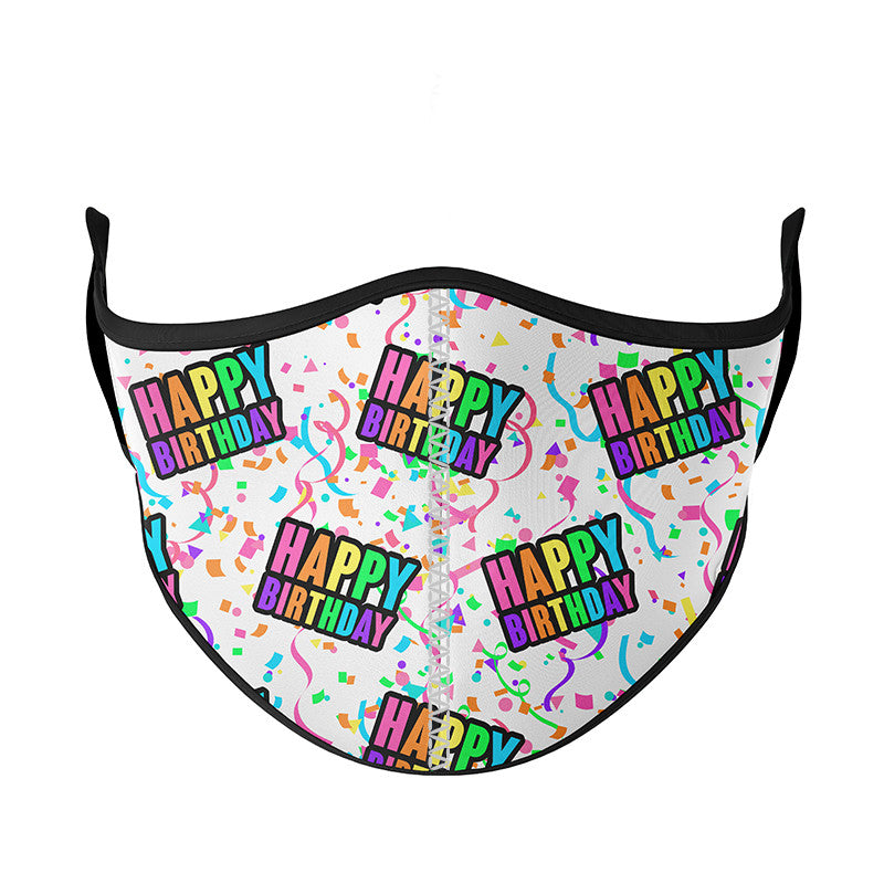 Top Trenz Happy Birthday White Face Mask For Kids And Tweens Accessories