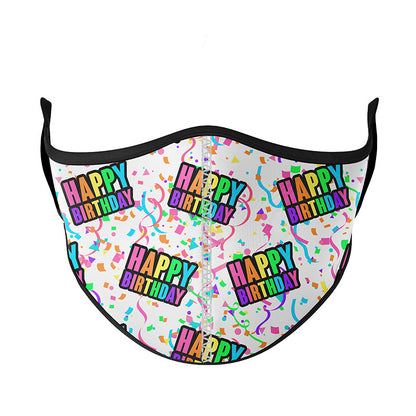 Top Trenz Happy Birthday White Face Mask For Kids And Tweens Accessories
