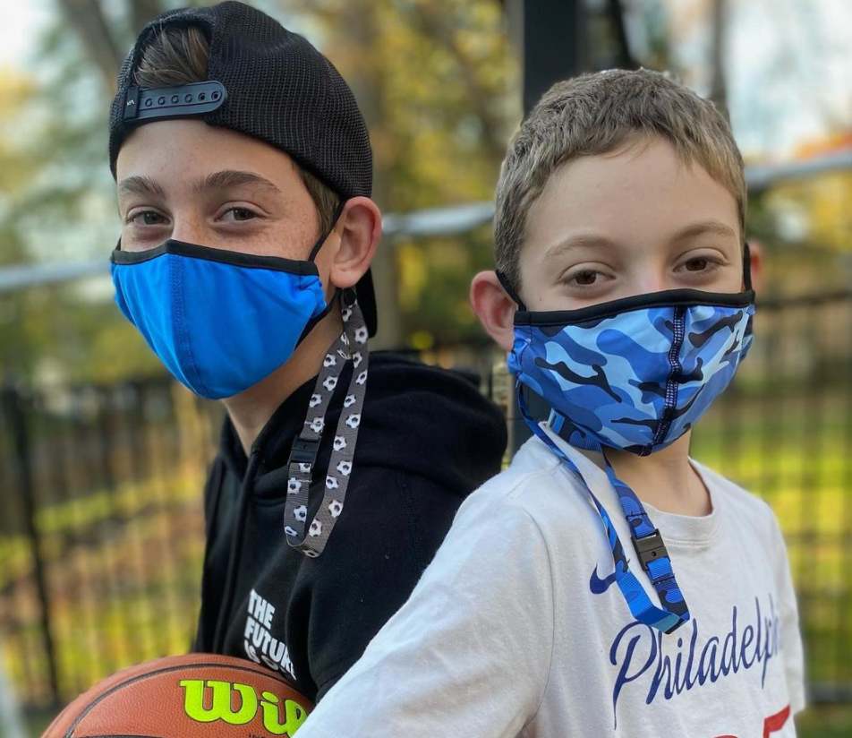 Top Trenz Blue Camo Face Cloth Mask For Kids And Tweens Accessories