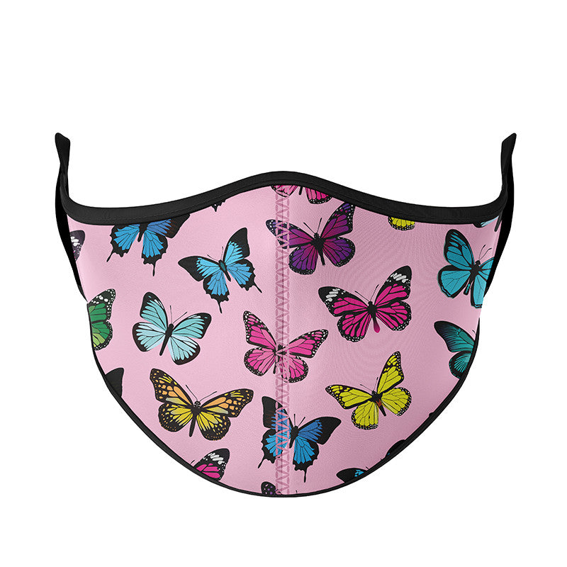 Top Trenz Trendy Pink Butterfly Cloth Face Mask Accessories