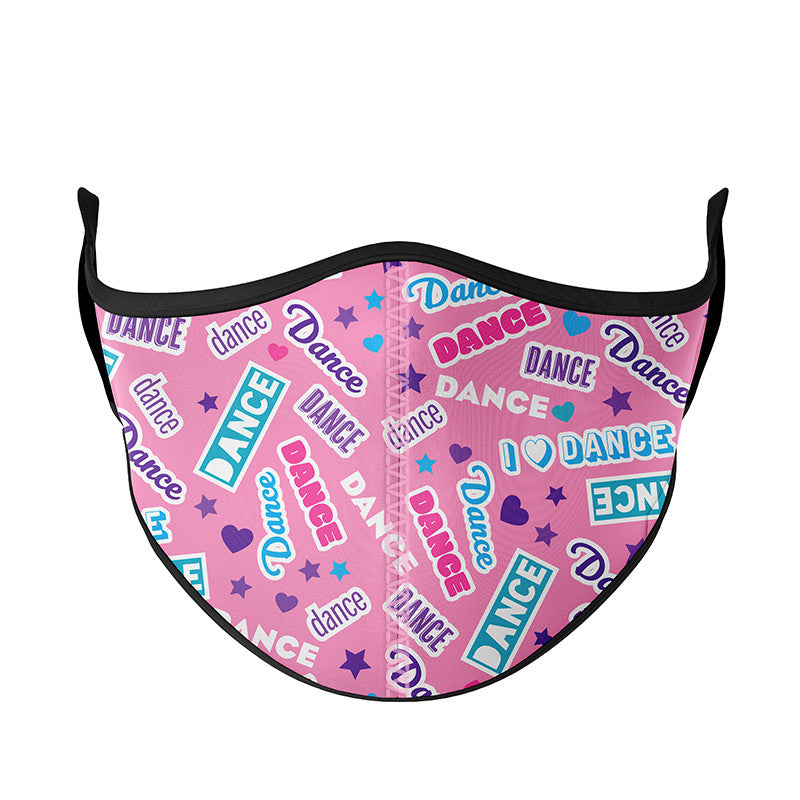 Top Trenz Super Cute Dance Print Face Mask Accessories
