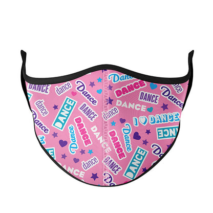 Top Trenz Super Cute Dance Print Face Mask Accessories
