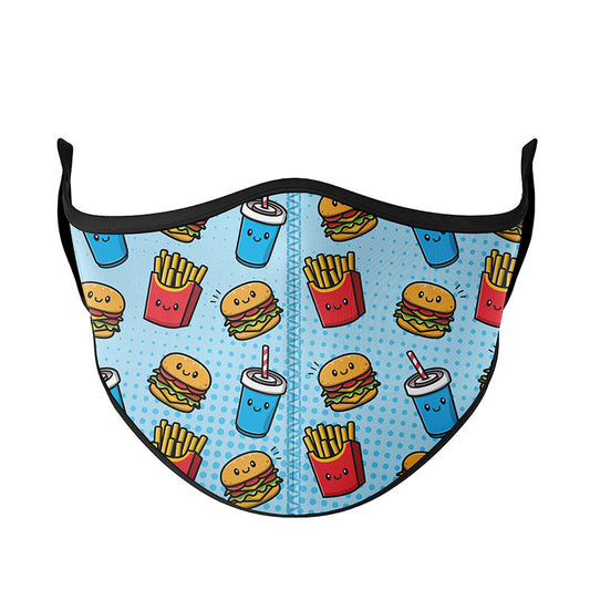 Top Trenz Super Cute Fast Food Face Cloth Mask For Kids Accessories