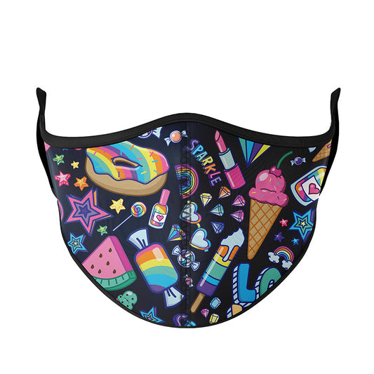 Top Trenz Super Cute Printed Funfetti Face Mask For Kids Accessories