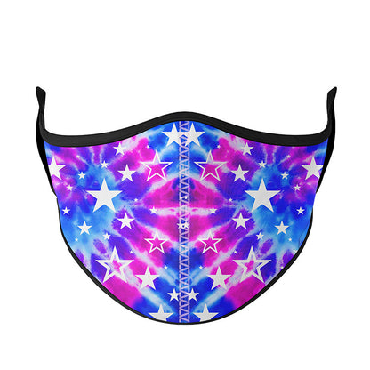 Top Trenz Fun Printed Pattern Tie-Dye Face Mask For Kids And Tweens Accessories