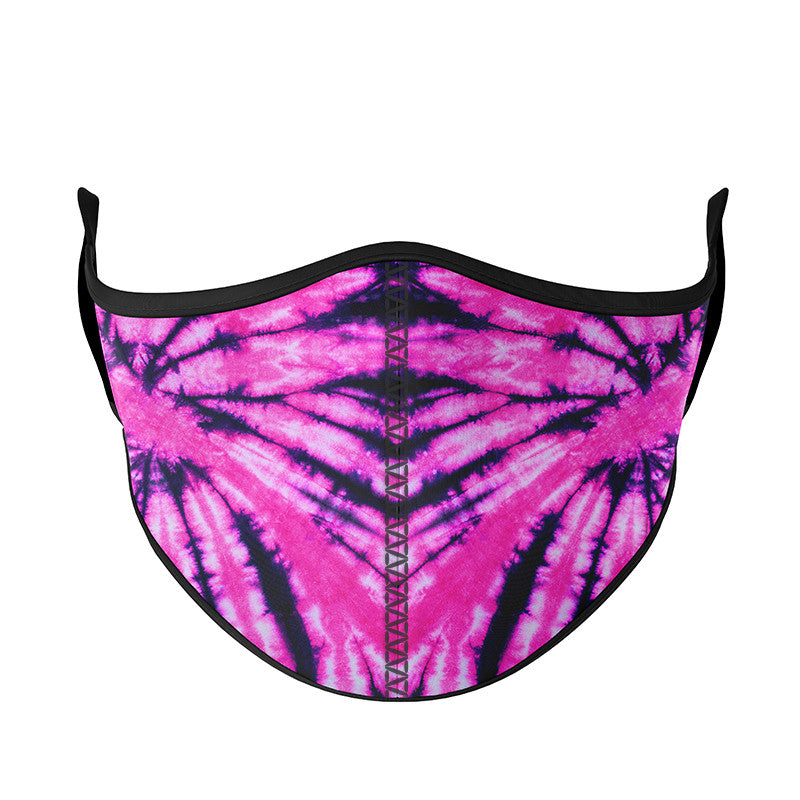 Top Trenz Pink Tiger Tie-Dye Face Mask Accessories