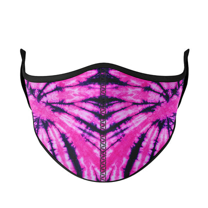Top Trenz Pink Tiger Tie-Dye Face Mask Accessories
