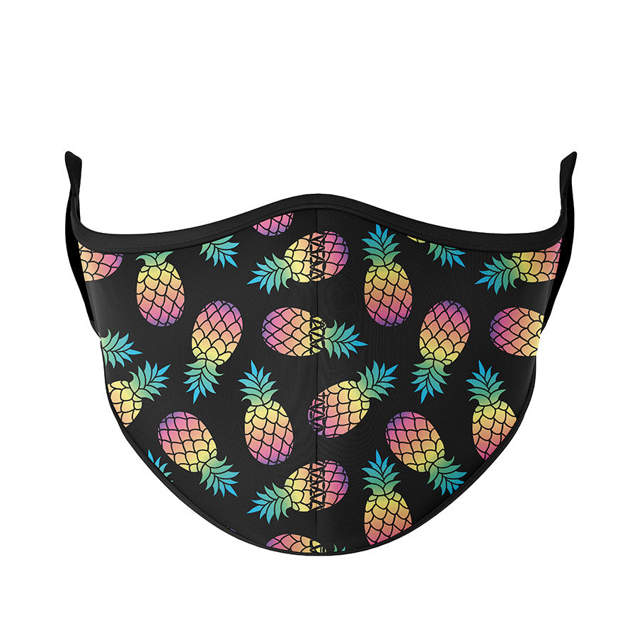 Top Trenz Rainbow Pineapple Face Mask Accessories