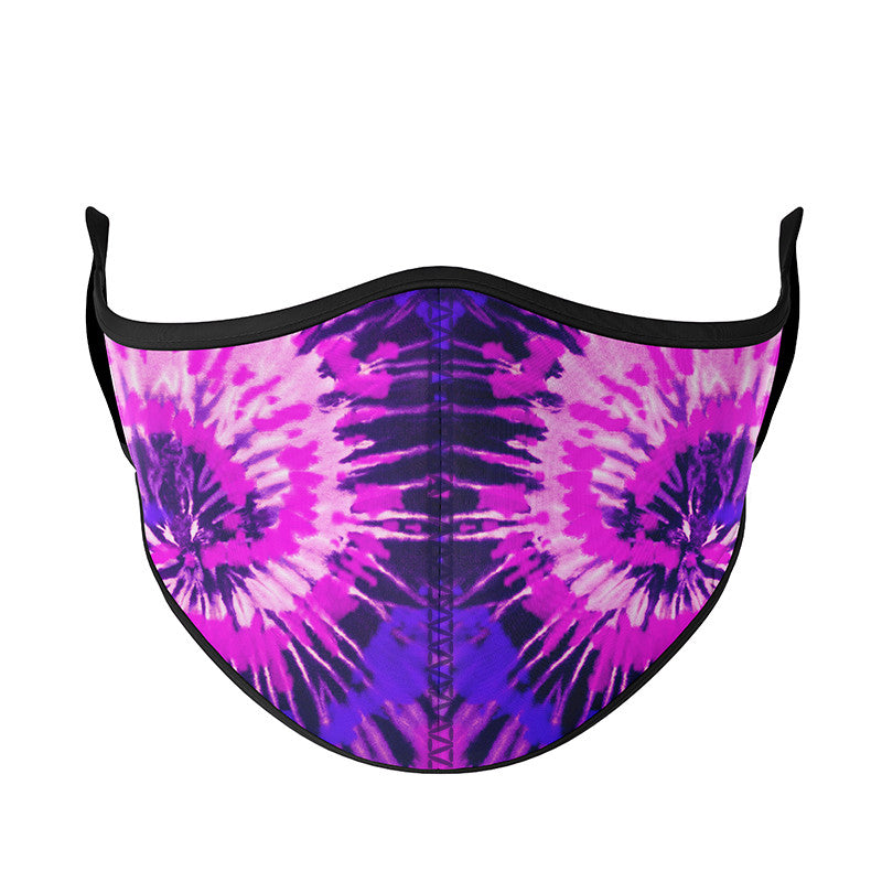 Top Trenz Pink Purple Spiral Tie-Dye Face Mask Accessories