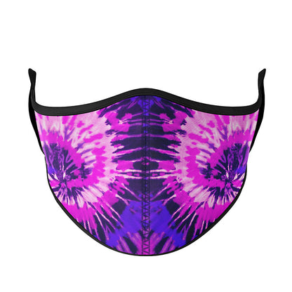 Top Trenz Pink Purple Spiral Tie-Dye Face Mask Accessories