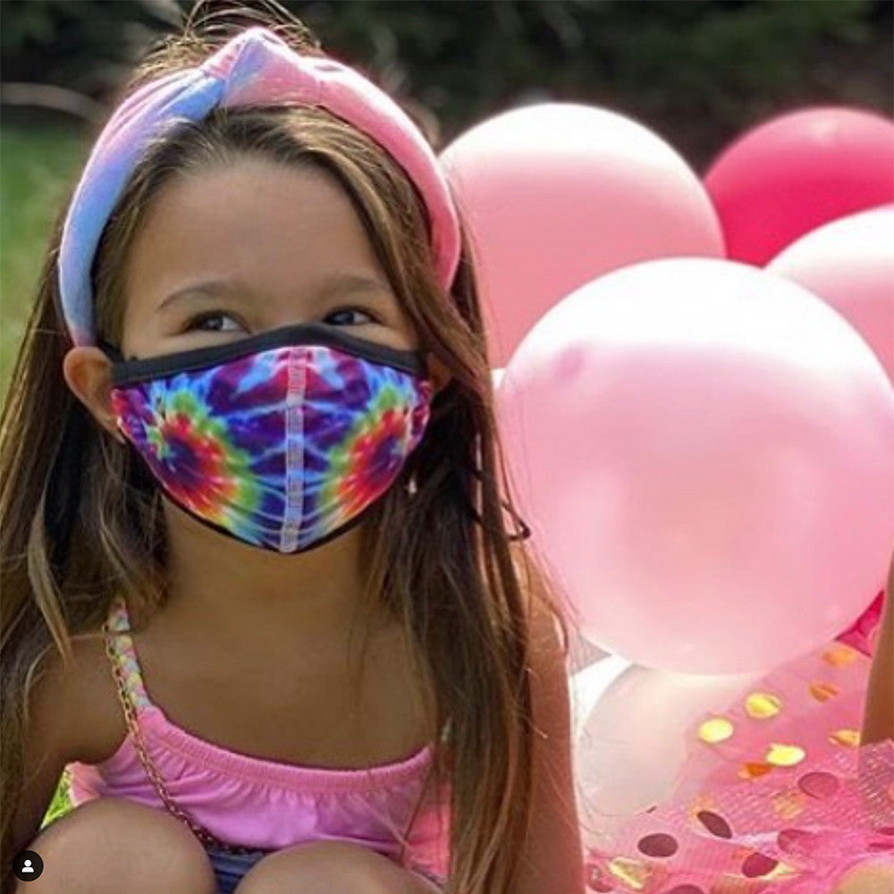 Top Trenz Primary Tie-Dye Face Mask Accessories
