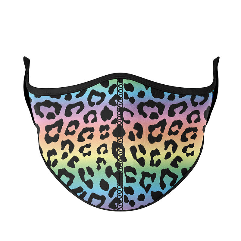 Top Trenz Rainbow Leopard Face Mask Accessories
