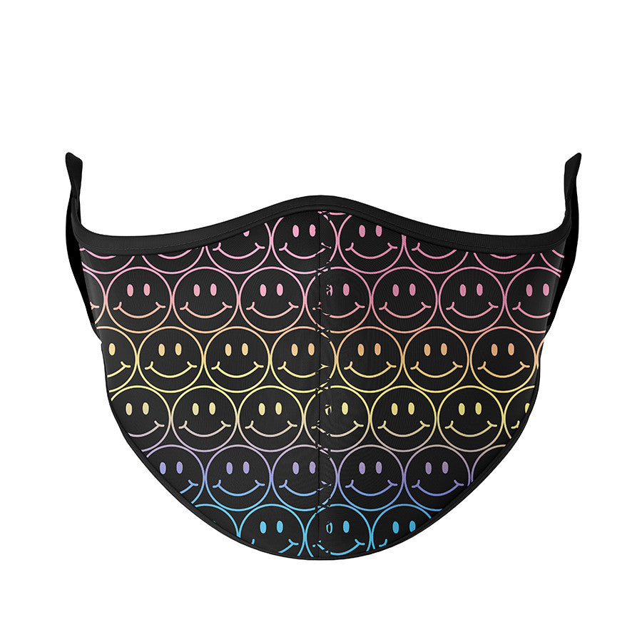 Top Trenz Rainbow Happy Face Face Mask Accessories
