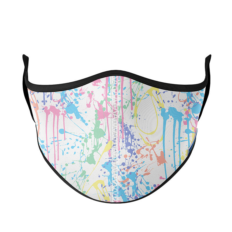 Top Trenz White Pastel Splatter Face Mask Accessories