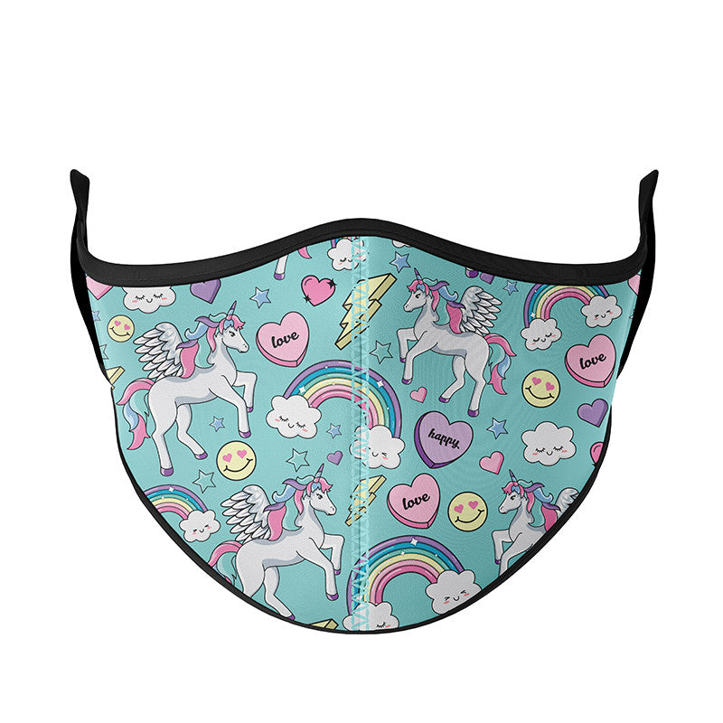 Top Trenz Super Cute Printed Unicorn Fashion Masks For Kids Accessories