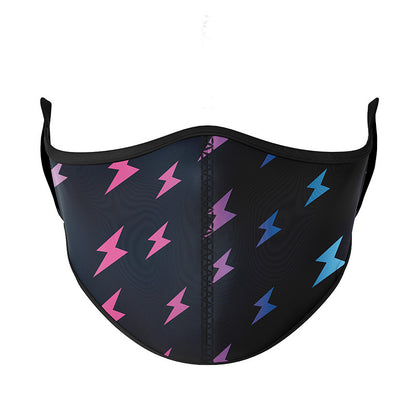 Top Trenz Stylish Black Multi Colored Face Mask Accessories