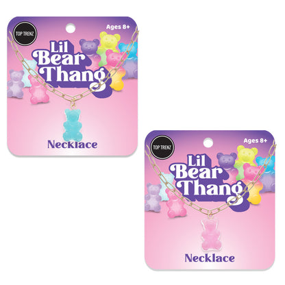 Top Trenz Unique Bear Paperclip Charm Necklaces Accessories