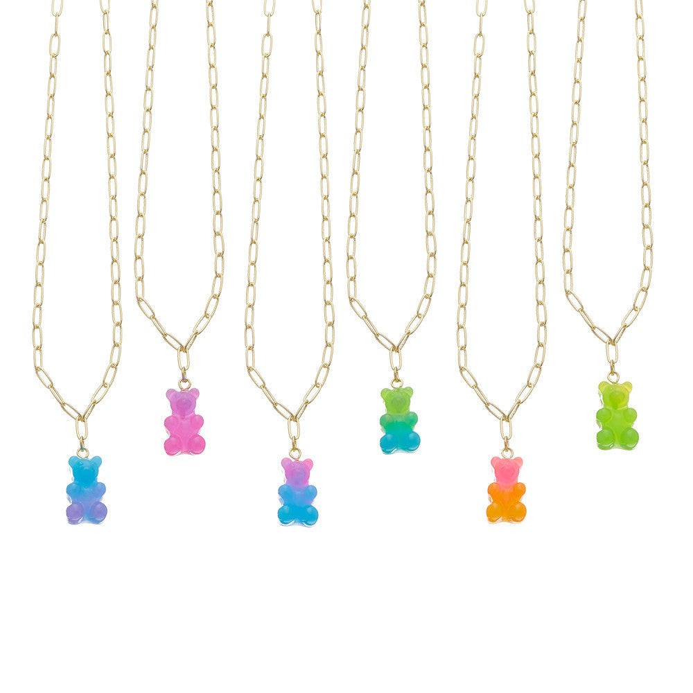 Top Trenz Bear Charm Necklace Accessories For Kids Accessories