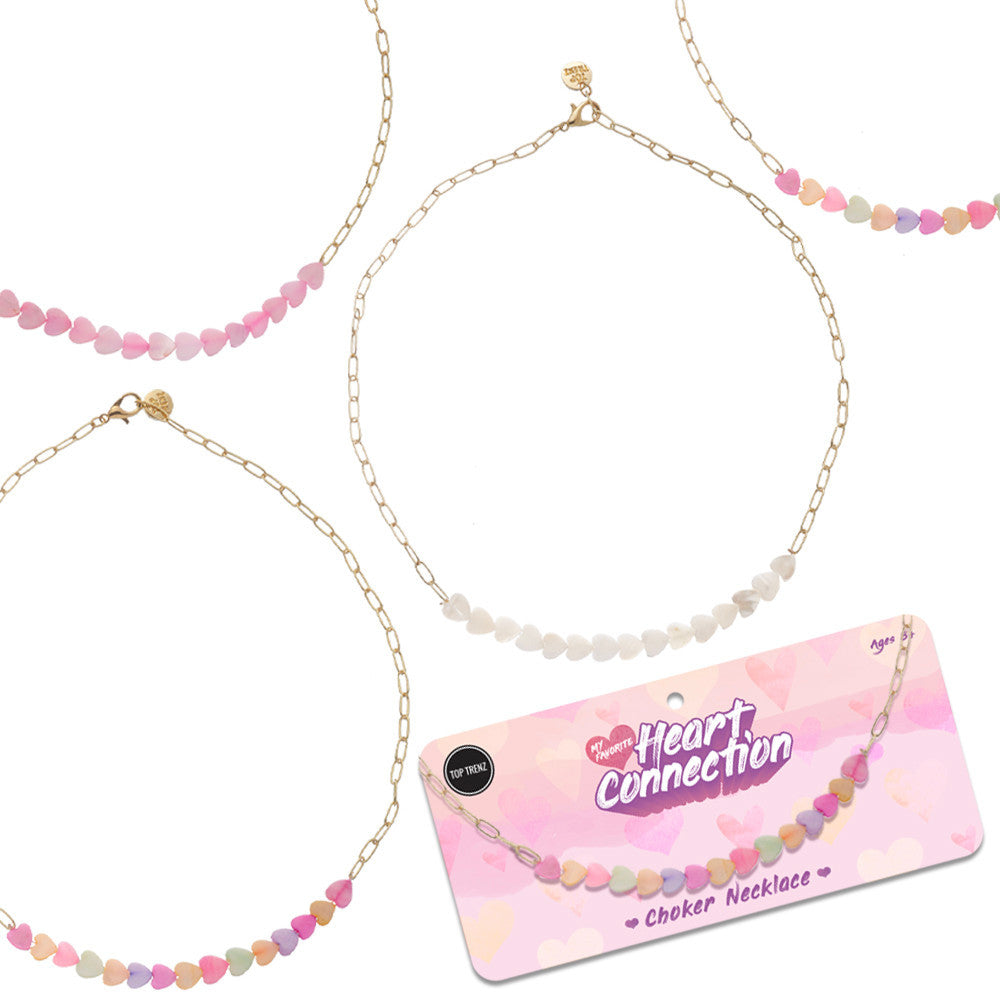 Top Trenz Pearl Heart Charm Necklaces For Kids And Tweens Accessories|Holiday