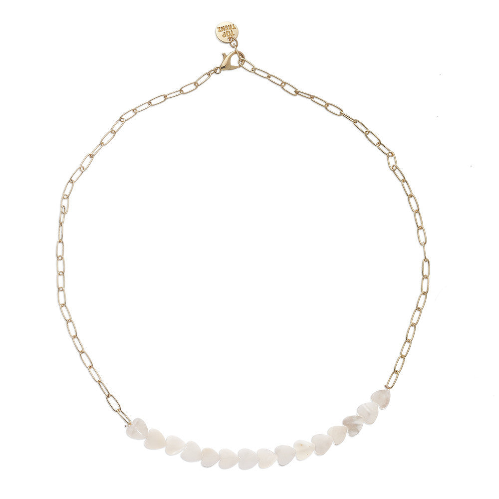 Top Trenz Pearl Heart Charm Necklaces For Kids And Tweens Accessories|Holiday