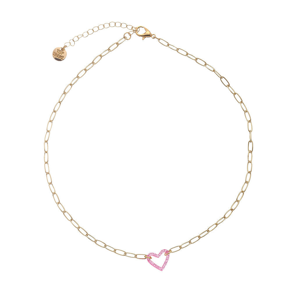 Top Trenz Trendy Paperclip Heart Pendant Necklace Accessories|Holiday