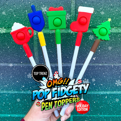 Top Trenz OMG Pop Fidgety - Holiday Pen Topper Toys|Holiday