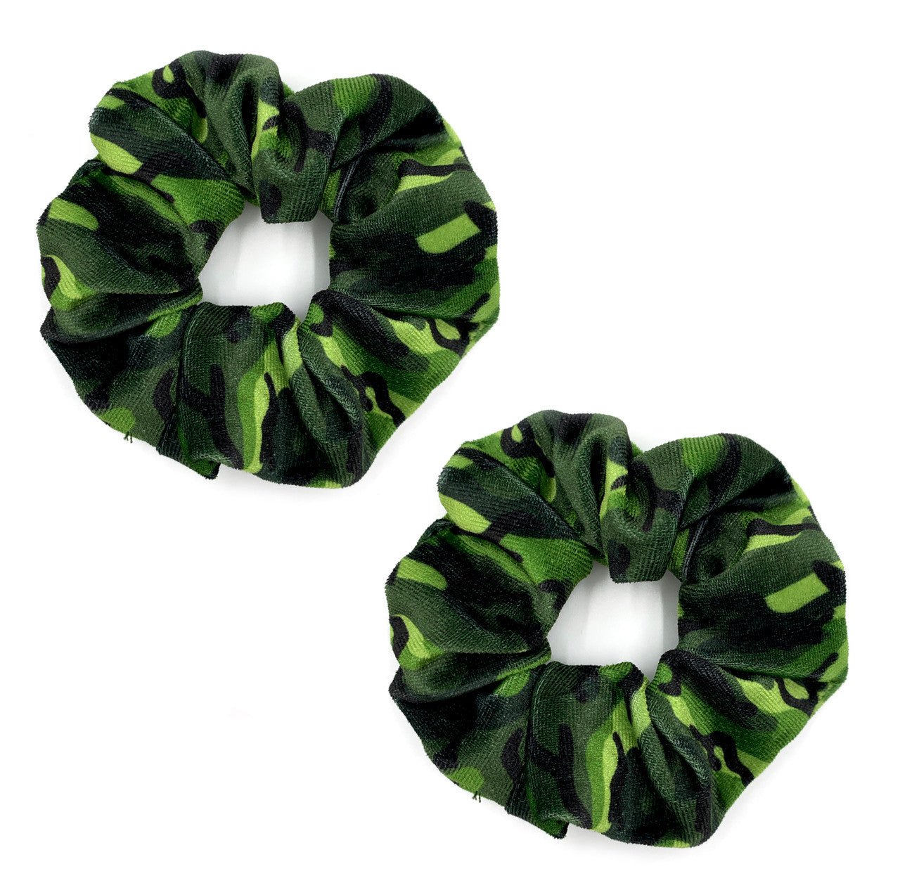 Top Trenz Camouflage Velvet Scrunchie Ponytailholder Accessories