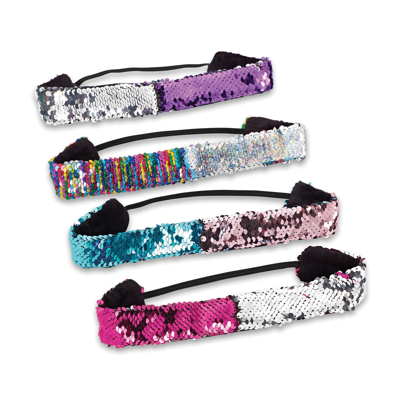 Top Trenz Reversible Sequin Stretch Headbands Accessories