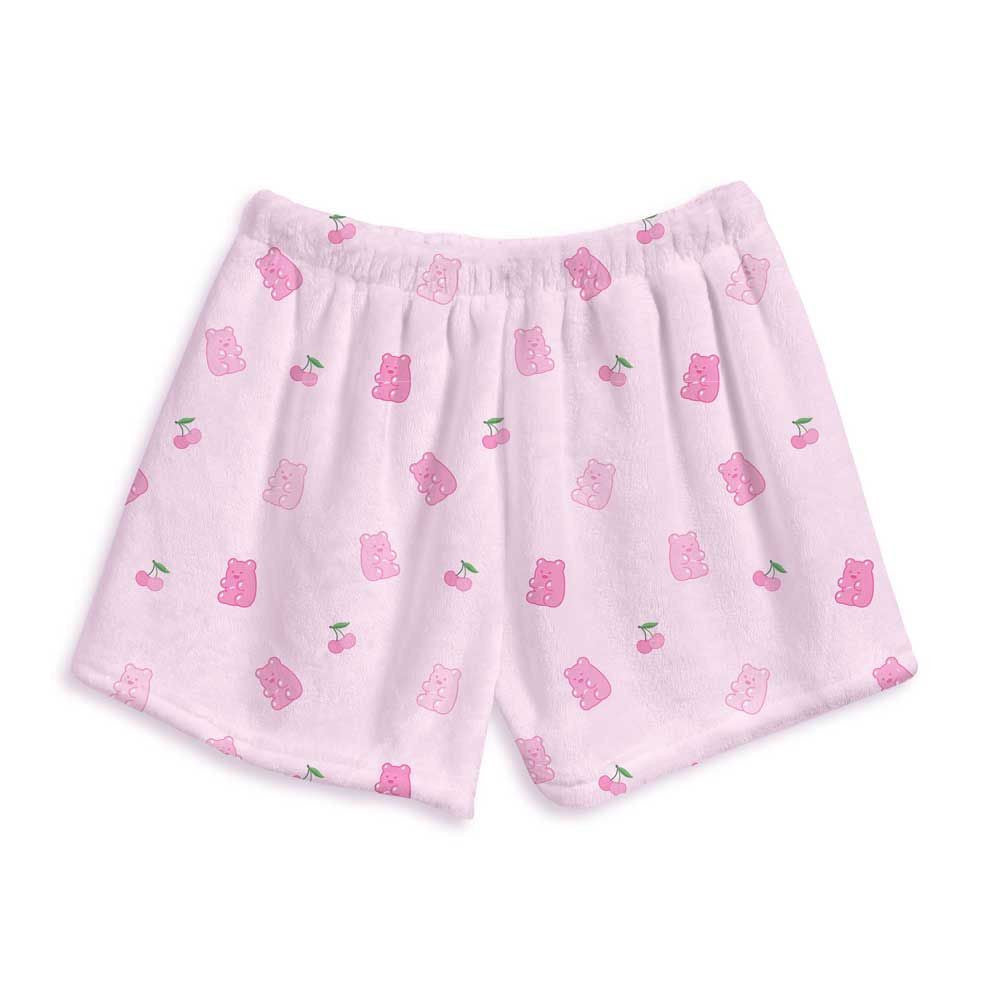 Top Trenz Gummy bear Fuzzy Lounge Shorts For Kids And Tweens Apparel|Holiday