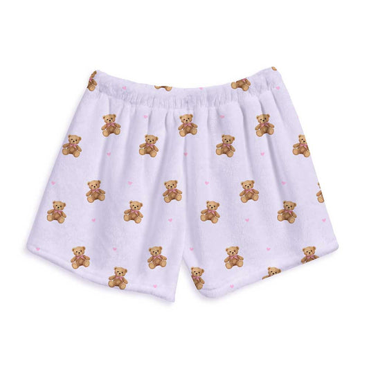 Top Trenz Teddy Bear Fuzzy Lounge Shorts For Kids And Tweens Apparel|Holiday