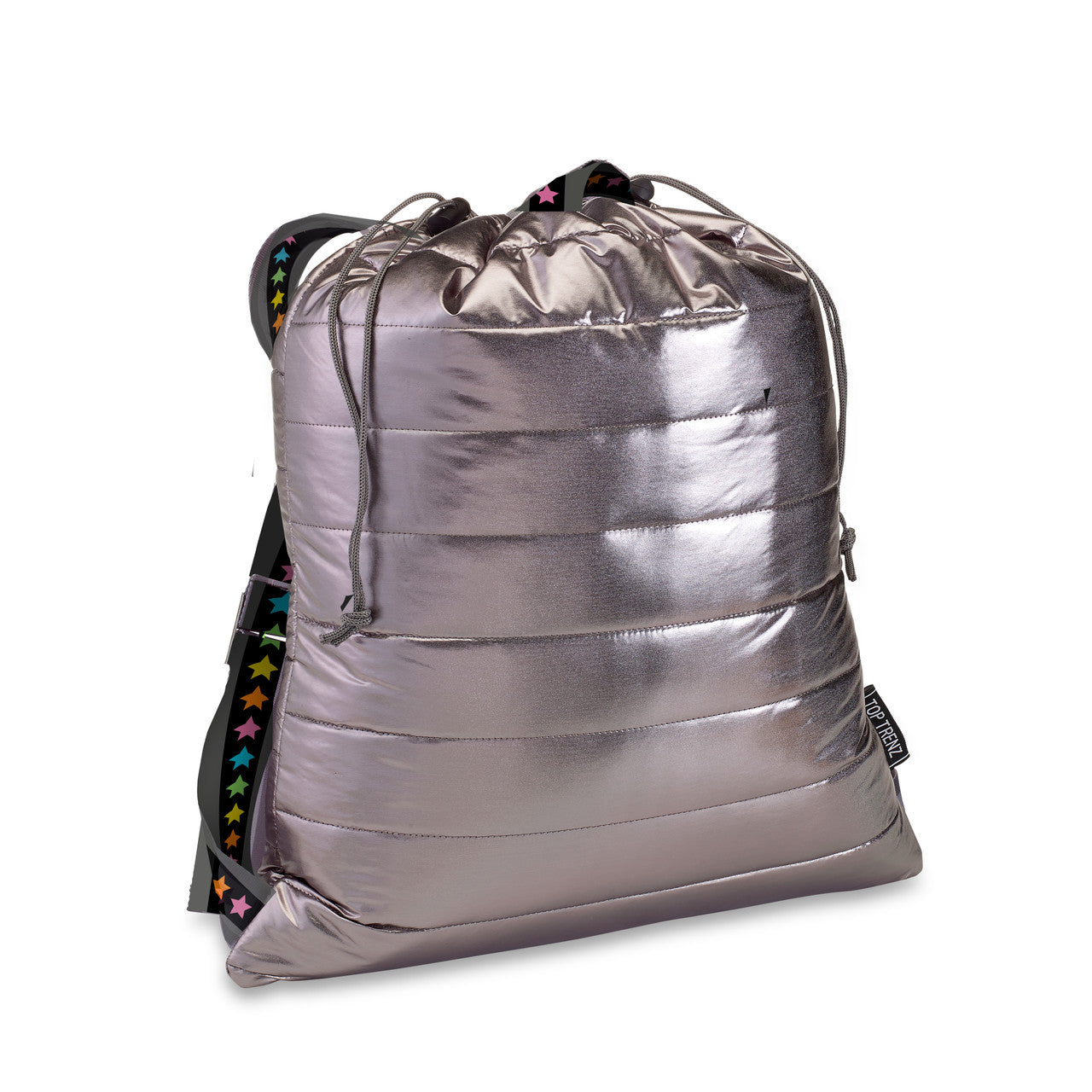 Top Trenz Top Selling Metallic Puffer Drawstring Bag For Kids And Tweens Bags