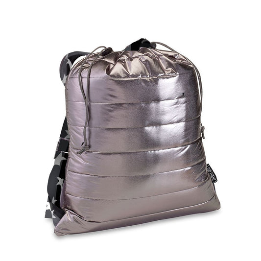 Top Trenz Top Rated Gunmetal Puffer Sling Drawstring Cinch Bags Bags