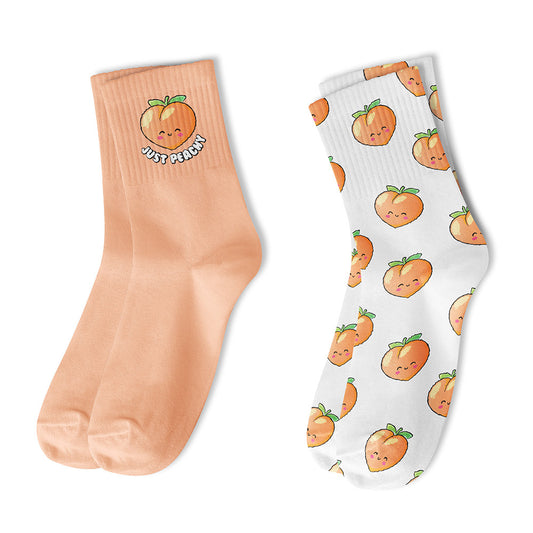 Top Trenz Crew Fruit Print Socks Multi Pack For Kids And Tweens Apparel